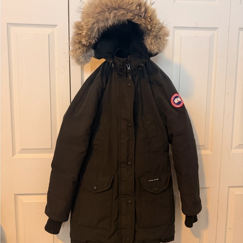 Canada Goose Black Parka Jacket with Fur Hood